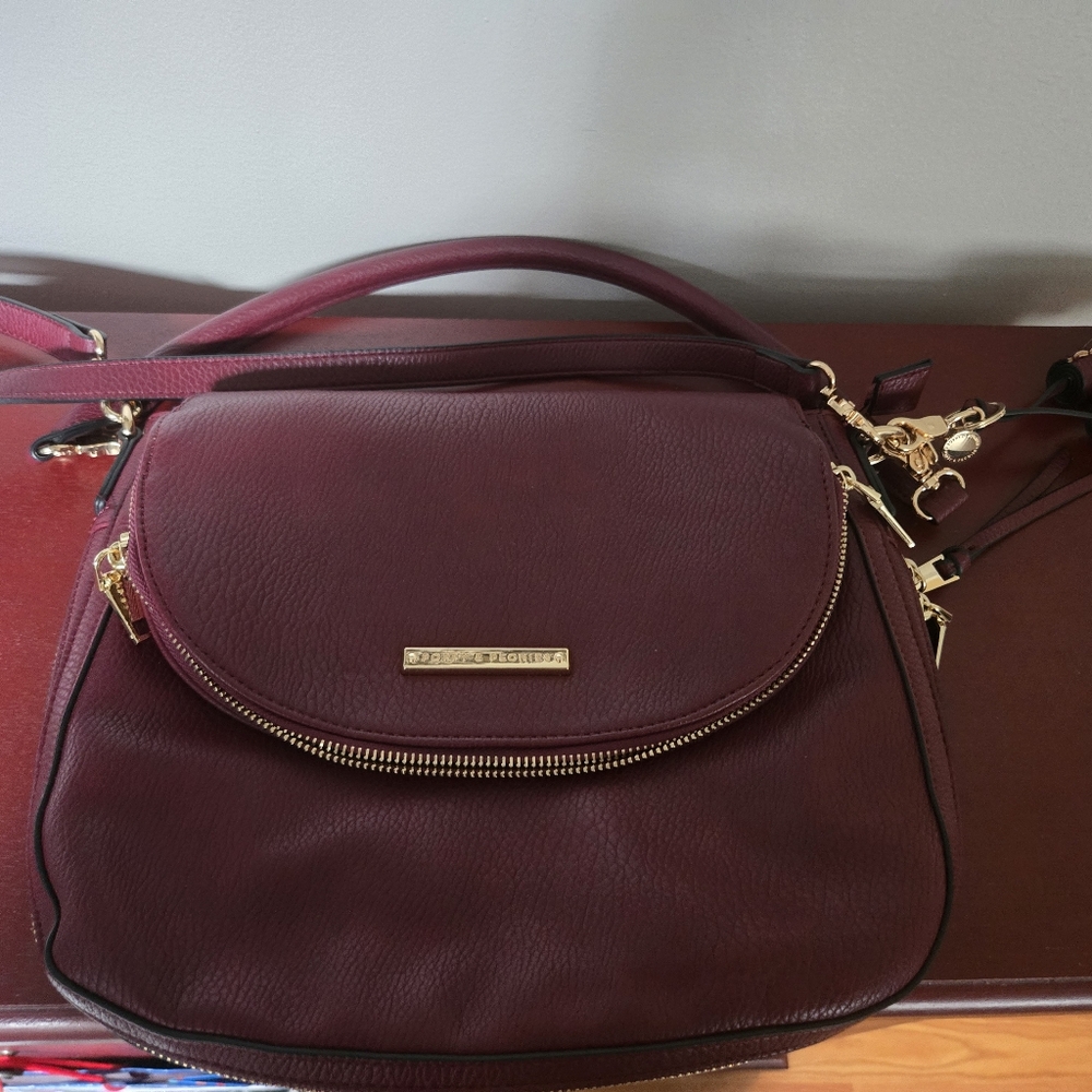 Used Poppy and Peonies Downtown Berry Large Crossbody